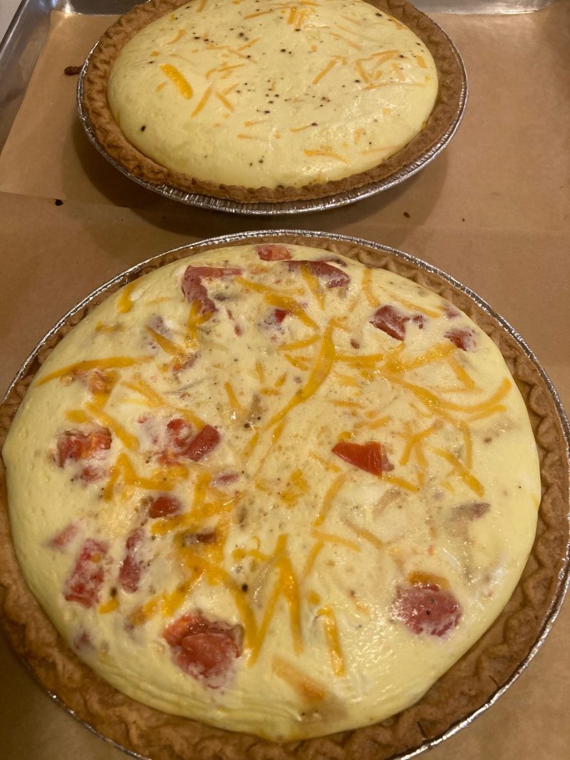 Quiche for pickup on December 23