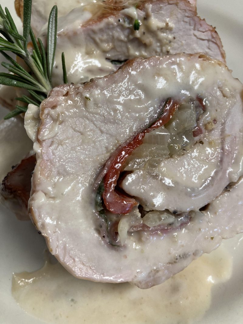 Italian Stuffed Pork Loin with Pesto