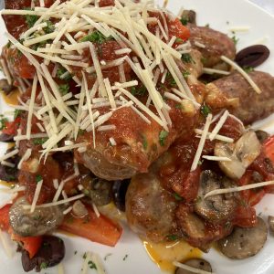 Chicken and Sausage Cacciatore