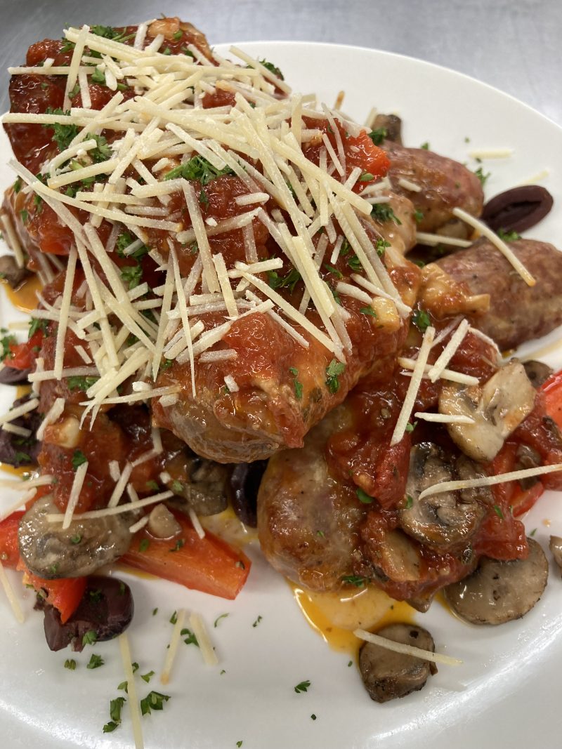 Chicken and Sausage Cacciatore