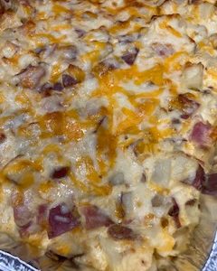 Ham, Potato, Broccoli and Mushroom Casserole