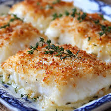 Baked Haddock with a Lemon Garlic Mayo Crust