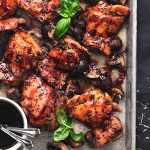 Balsamic and Herb Roasted Chicken Thighs