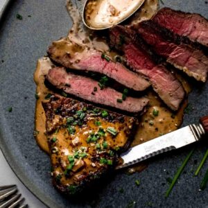 Grilled Steak Tips Diane